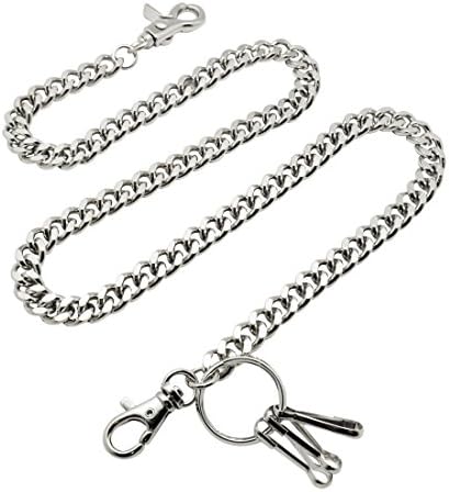 UNIQSUMBasic Curb Cuban Link wallet chain Swivel Trigger snap Biker Punk Key chain