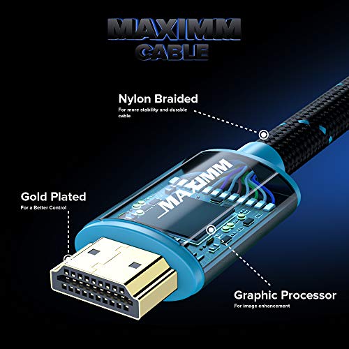 HDMI Cable 4K Ultra HD 30 Foot (2 Pack) Nylon Braided HDMI 2.0 Cable