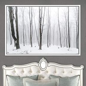 signwin Framed Canvas Wall Art Rustic Woods Brown...