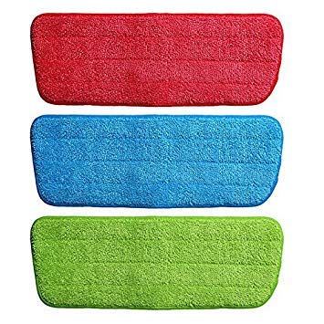 Prachet Set of 3pcs Replacement Mop Head Pads Spray Mops Refill Cloth Heads Pads Microfiber Mop Cleaning Pads for Spray Mops