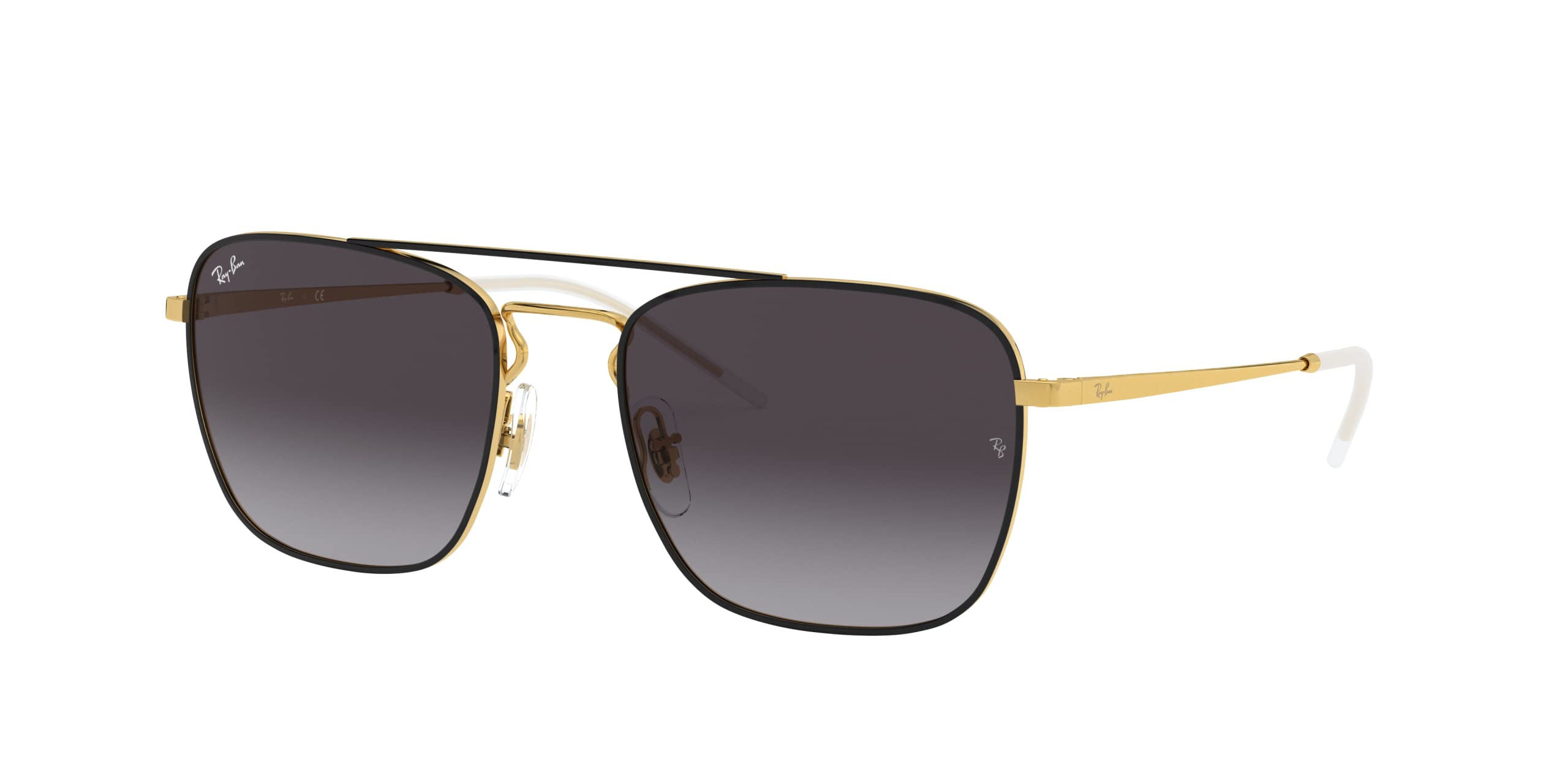 Ray-Ban Men's 0RB3588 90548G 55 Sunglasses, Gold On Top Black/Greygradientdarkgrey