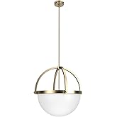 Hunter - Wedgefield 4-Light Alturas Gold, Formal Style, Dimmable, Large Pendant Light for Bedrooms, Kitchens, Dining, Living 