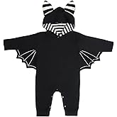 Baby Bat Costume My 1st Halloween Outfit Pumpkin Newborn Baby Boy Costume Black Bat Bodysuit Long Sleeve Romper With Hats