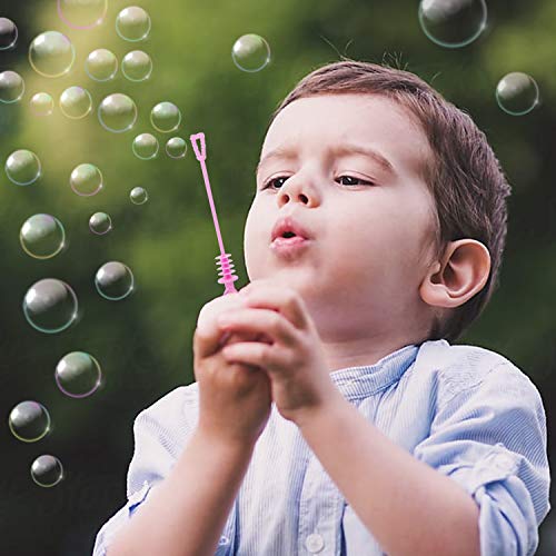 YouCute Mini Bubble Wand 70 Pack Toys, Bubbles Party Favors for Kids, Bulk Bubble Party Supplies, Spring Summer Autumn Outdoor Indoor Activity use Birthday Festival Fun Gift - Thumbnail 5