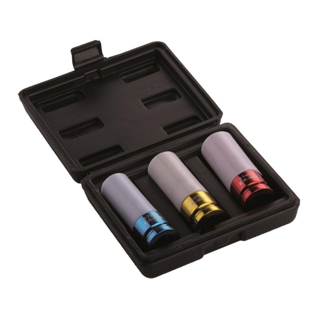 Aerotec 2009533 Socket Set 17, 19, 21 x 70 mm, 1/2-Inch, 1 W, 3 V