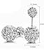 YiYi Operation Crystal Double Sided Ball Silver Plated Stud Tribal Earrings Women's Engagement Gift