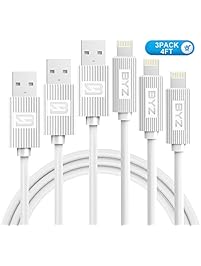 OUCOMI iPhone Charger 3Pack 4FT Lightning to USB Cable Charging Cord White