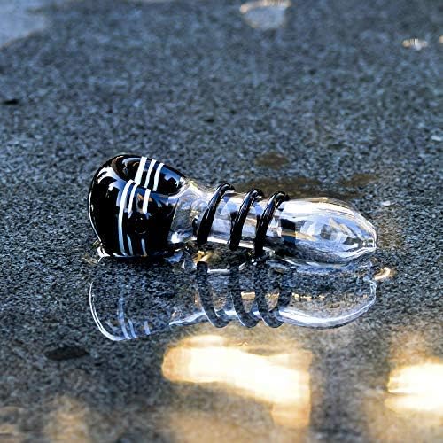 LONGHUAART 4 inch New Style Portable Unbreakable Classic Black Spiral Pipe for Man Women Boys Girls Gift