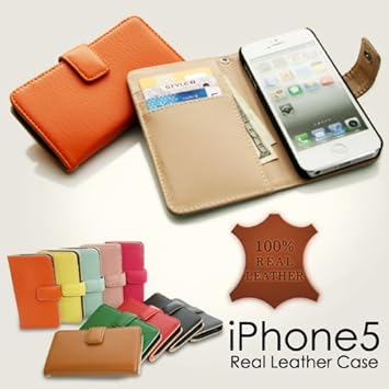 Amazon Com 柔らか上質本革 Iphone5s Iphone5 本革ケース カード入れ 上質 本革 フリップカバー Iphone5s 手帳ケース Iphone5s 手帳型ケース Iphone5 手帳ケース Iphone5 手帳型ケース エンボブラック Electronics
