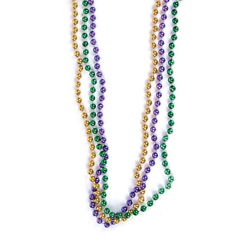 12 ~ Mardi Gras Beaded Necklaces ~ Approx. 33" ~ Plastic Beads ~ New ~ Party Favors