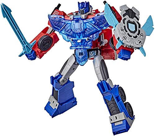 Transformers Bumblebee Cyberverse Adventures Battle Call Officer Optimus Prime, stimmenaktivierte Lichter und Sounds