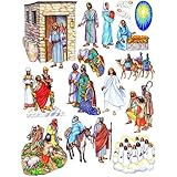 Birth of Jesus Felt Figures for Flannel Board Bible Stories-precut Christmas Nativity Story Regular Size