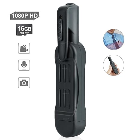 WISEUP 16GB 1920x1080P HD Stift Spion Kamera Konferenz Blockflöte Video Recorder mit Audio Aufnahme Funktion