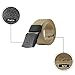 Nylon Belt Outdoor Men's Military Tactical Belt Casual Belt Plastic Automatic Buckle Webbing Belts (Mud Color, Large)