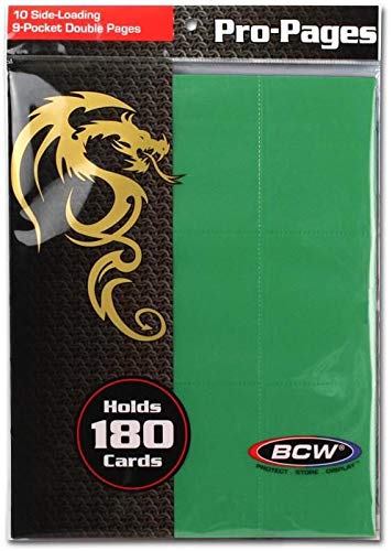 BCW Supplies Green Double-Sided 9-Pocket Pages Holder