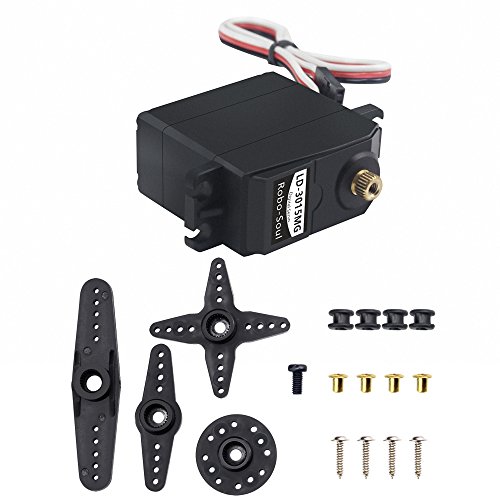 LewanSoul LD-3015MG Standard Full Metal Gear Digital Servo with 17kg High Torque Dual Ball Bearing for RC Robot Car(Control Angle 270)