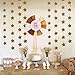Christmas Gold Glittery Star Garland Decoration 5 Meters Elegant Shiny and Sparkling 16 Feet Long Party Background Decor. Ideal For Weddings, Birthday Parties, Bridal Showers, Holidays, Baby Showers.