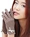 Bienvenu Summer Womens Dots Sun Uv Protection Outdoor Cotton Driving Gloves,Coffee
