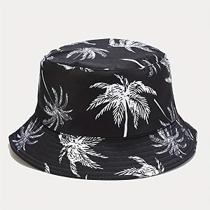 Printed Bucket Hat for Women Men Teens, Packable Summer Sun Hat for Beach, Vacation, Daily Wear, Travel Beach Fisherman Cap