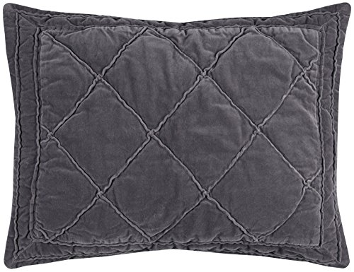 Rizzy Home QLTBQ4192CLGY2036 Sham, Charcoal Grey, King