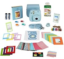 Fujifilm Instax Mini 8 Instant Film Camera + 20 Instant Film Shots, + Instax Case + 14 PC Instax Accessories Bundle, Fuji Instax Mini 8 Kit Gift Box, Albums, Lenses, Magnet Frames, Stickers