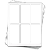 60 Labels for 4 oz Bottles, 5 x 2.5 inches, Waterproof White Vinyl (5 x 2.5 inches, 60 Labels)