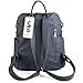 UTO Women Backpack Purse 3 ways PU Washed Leather Ladies Rucksack Shoulder Bag Grey