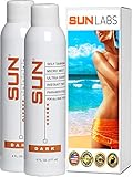 Spray Tan Organic Micro Mist Ultra Dark Pack of 2 (6 oz each) Natural Sunless Airbrush, Body and Face for Bronzing and Golden Tan - Very Dark Sunless Bronzer Flawless Fake Tanning Airbrush