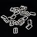 Shappy 25 Pieces 1 Inch Slide Buckle Triglide Slides Webbing Slider for Fasteners Strap Backpack, Silvery