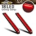 Partsam 2X 8 Led Utility Strip Light Marker Red 30LED Boats Lighting & Decorating, Sealed Thin Line 8 Inch Red Led RV Camper Truck Boat Marine Strip Lights Bar Surface Mount 12V