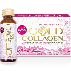 Pure Gold Collagen | The Original #1 Liquid Collagen Anti Aging Supplement | Hydrolyzed Marine Collagen Drink with Hyaluronic Acid, Borage Oil, Vitamins & Minerals for Hair Skin and Nails | 10 Day