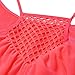 FUNOC® Women's Summer Casual Sleeveless Evening Party Beach Dress Short Mini Dress, Coral, Small