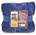 Ultimate Sherpa Throw Blanket 60 In x 70 In (Blue)