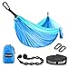 Double Camping Hammock, Lightweight Portable Nylon Parachute Hammock for Backpacking, Travel, 118Lx 79W