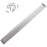 Vctitil 10 Pcs 245mm-305mm 14G Bicycle Spokes Stainless Steel Spokes and Nipples Bike Spokes for Mountain Bike Road Bike Electric Bike 700C Wheels