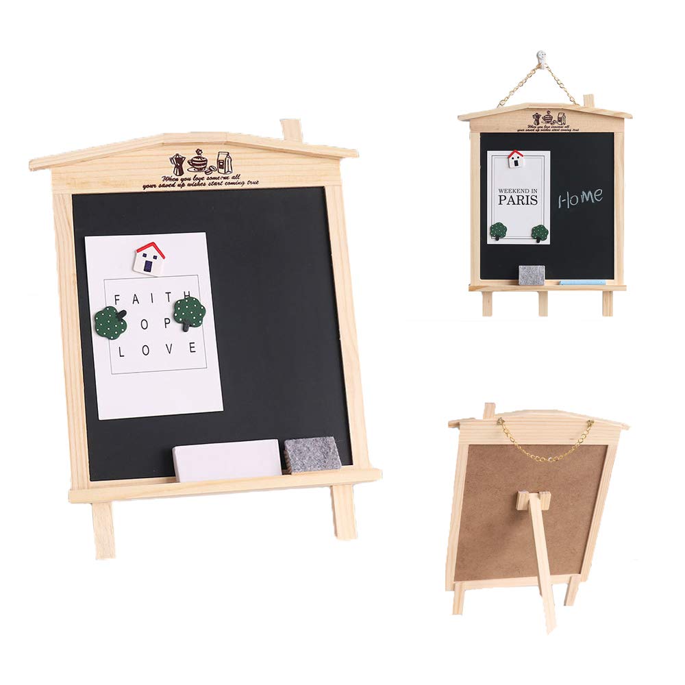 Ruxinggu Creative Wooden Blackboard Can Be Hung Up Message Board
