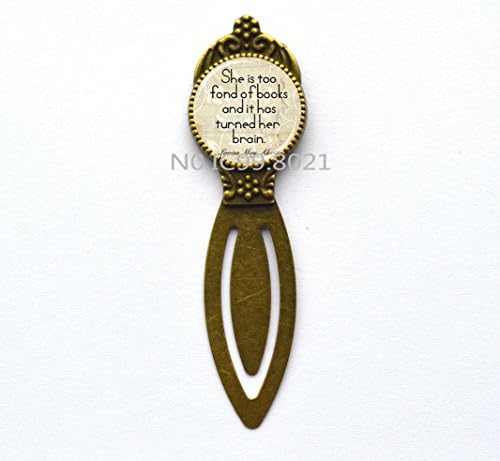 She is Too Fond of Books Bookmark Librarian Jewelry For Writers Bookmark Author Swag Gifts for Readers,Quote Jewelry Book Lover Gift - Writer Author Jewelry.XT172 (b)