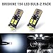 BRISHINE 194 168 2825 T10 W5W LED Bulbs White 2-Pack, 9-30V Super Bright 720 Lumens CANBUS Error Free 12-SMD 3030 Chipsets LED Bulb for Car Dome Map Door Courtesy License Plate Lights