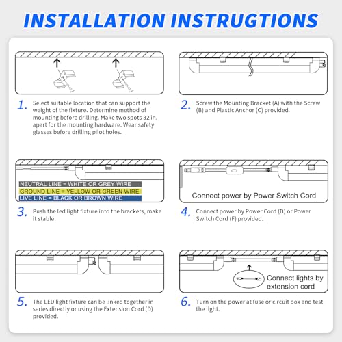 JESLED LED Shop Lights 4FT with Remote, 45W 5400LM, Dimmable 4 Foot Linkable Garage Light, 3000K-7000K Adjustable Color Temperature, for Workshop, Basement, Workbench, ETL Listed, 4 Pack