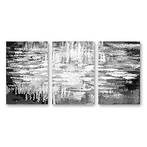 3 Panel Black and White Abstract Pictures Home...