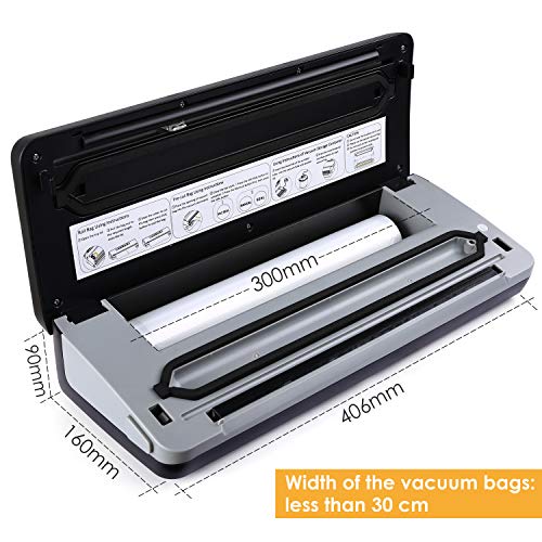 PARTU - Vacuum Sealer Dry/Moist Function For Family, Travel, Dried Fruit, Vegetables Food Vacuum Sealer With Vacuum Bag Cutter || Cable Storage Slot || Configure a Roll of Vacuum Bag - Thumbnail 6