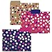 Graphique Navy Dot File Folders Set Includes 9 Folders and 3 Unique Dot Designs, Durable Triple-Scored Coated Cardstock, 11.75