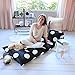MOOSENG Lounger Cover – Inflatable Air Bed, Floor Mattress or Bean Bag Chair Alternative. Black and White Polka Dot Pattern Makes it Fun and Stylish