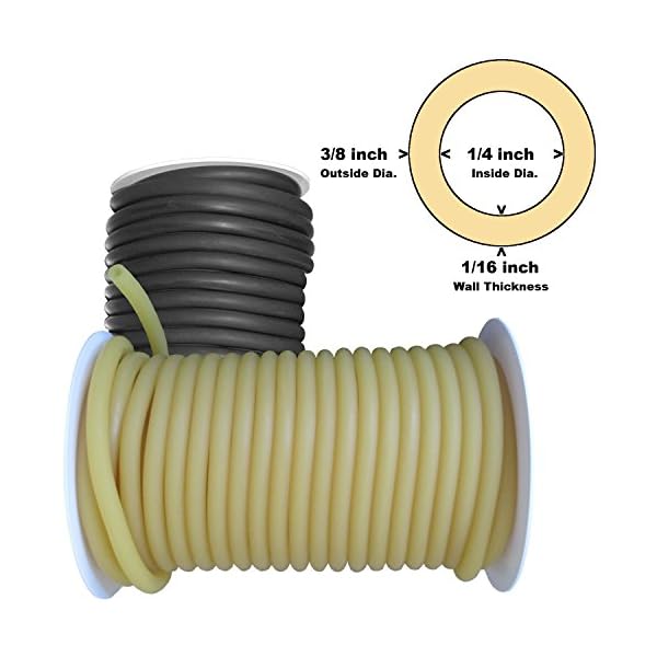50-Feet-Black-or-Amber-Rubber-Latex-Tubing-38OD-14ID-Select-Color-804R