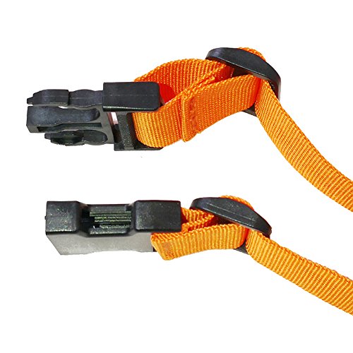 RORAIMA Adjustable Handle Straps 6 ft up to 12 ft 1.5 inch Wide Nylon Fabric 2 Pcs/set color Orange Can be used as Kayka, SUP Paddleboard Carrier/Storage Sling
