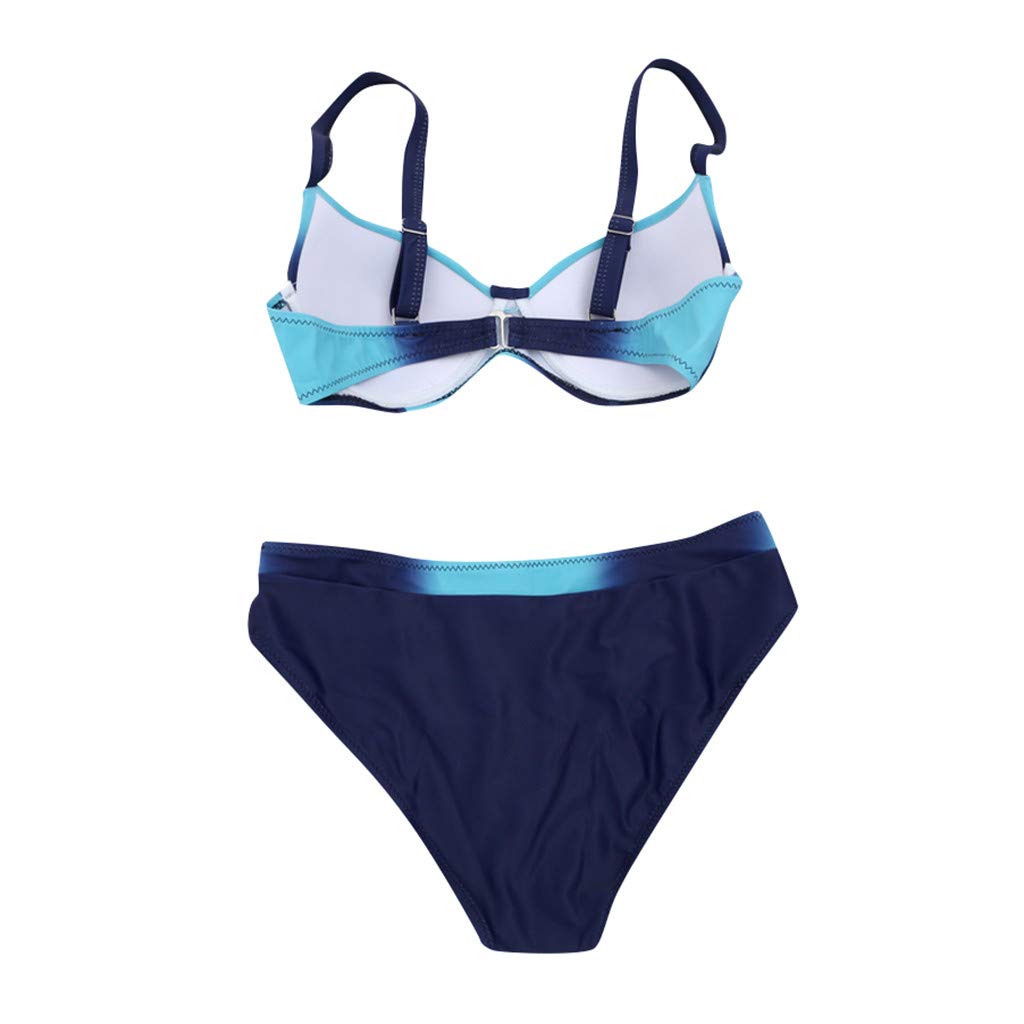 OPALLEY Bikini Damen Bikini Set Zweiteilig Bandeau Neckholder Push Up Bikinis High Waist Sport Bikini mit Shorts