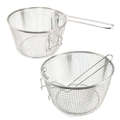 Best Utensils Stainless Steel Deep Fry Basket Round Wire Mesh Fruit