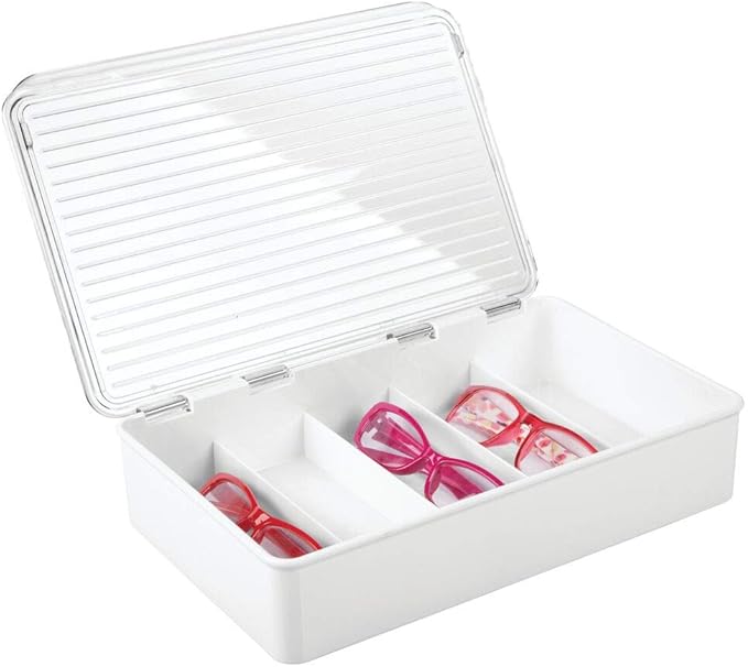 Caja organizadora apilable para anteojos; guarda gafas de sol Claro