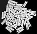 BronaGrand 100pcs Mini White Wooden Utility Paper Clips, Clothespins, Photo Clips