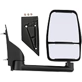 JDMSPEED Right Passenger Side View Mirror Compatible with 2003-2019 Chevy Express GMC Savana 1500/2500/3500 with Manual Adjustment Textured Exterior Mirror GM1321426